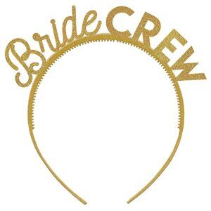 Bridal Shower Bride Crew Headbands, Luxurious Shower Collection, 6 Count